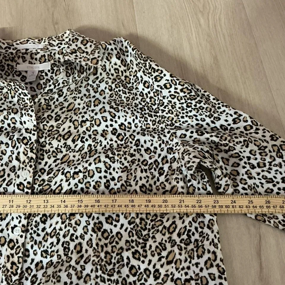 Chico's Leopard Print Button Down Long Sleeve‎ Animal Print Blouse Top - Image 4