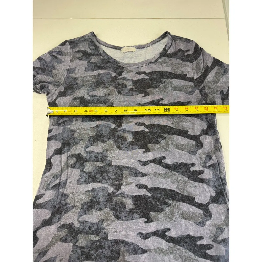 Oddi camouflage long dress with round neck and short sleeves, small - Image 6