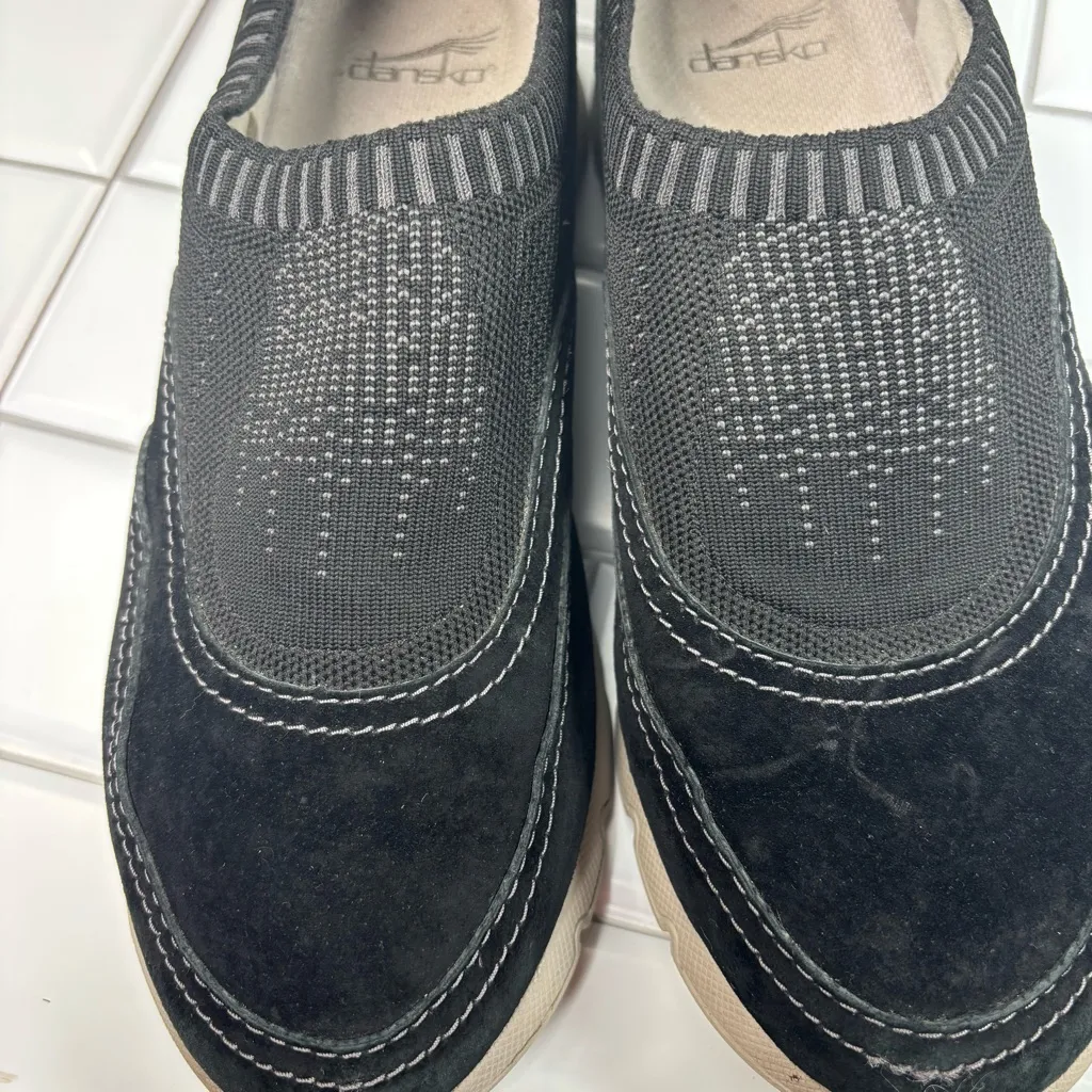Dansko Alice Sneakers Slip-On‎ Black Nubuck Leather Size 40 US 10-10.5 - Image 7