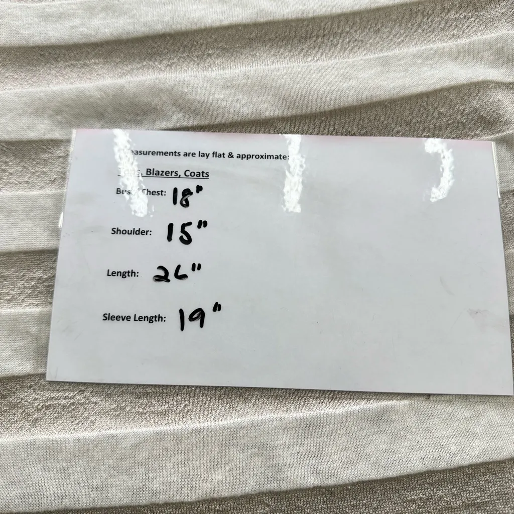 Tory Burch Metallic Stripe Knit Top Women’s M Beige Ivory 3/4 Sleeve NWT - Image 9