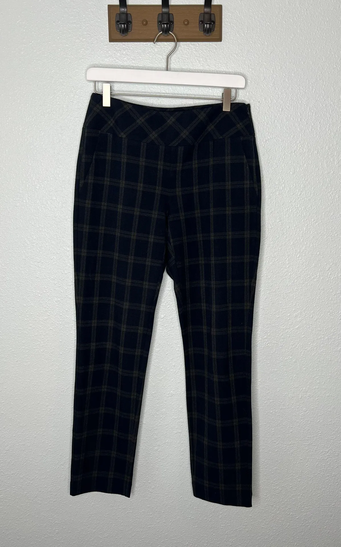 CAbi Navy Plaid Straight Leg Dress Pants - Image 2