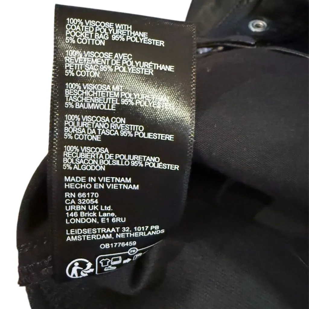 We The Free Women's Black Vegan Leather Straight Pants Size 2 Casual - Image 9