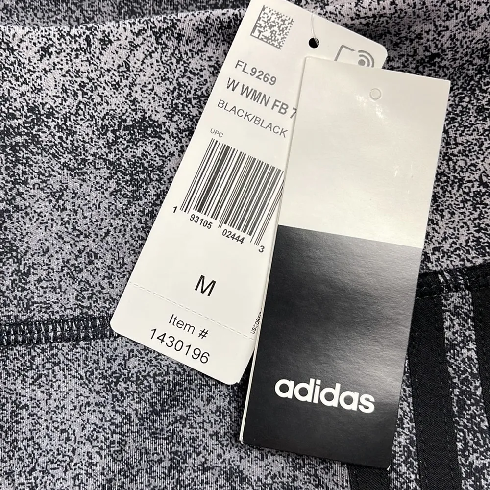 adidas 3 Stripe Tight Aeroready 7/8 Leggings Fitness Pants Grey Blk Size Medium - Image 15