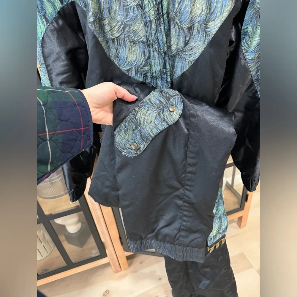 Vintage 70s SKEA Ski suit snowsuit jacket one piece embroidered knit pockets - Image 9