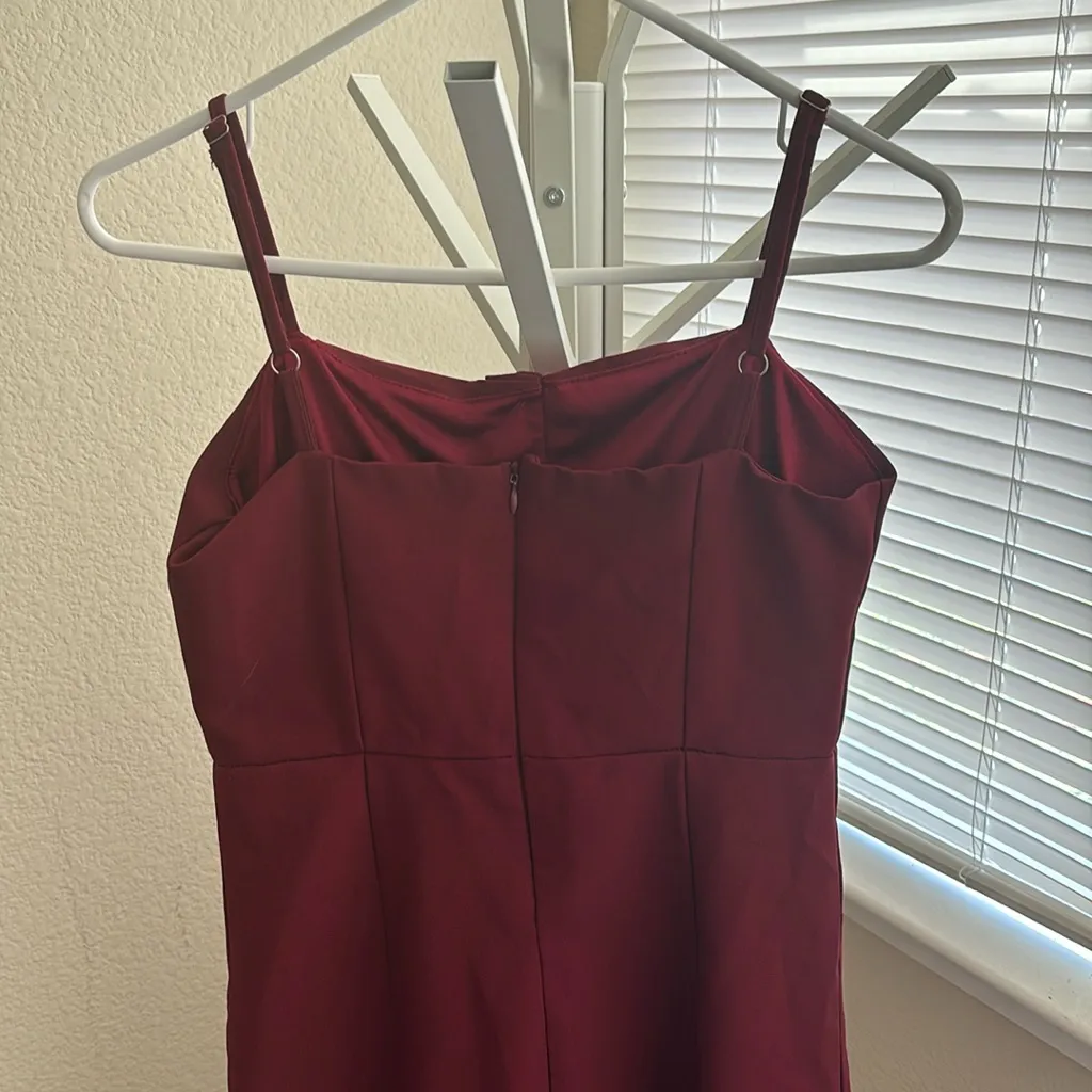 Dark red mini dress - Image 5
