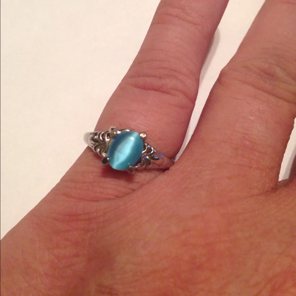 Cats Eye Ring Blue - Image 4