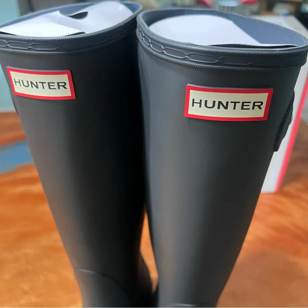New Hunter Original Tall Matte Dark Slate Boots size 7  Classic - Image 4