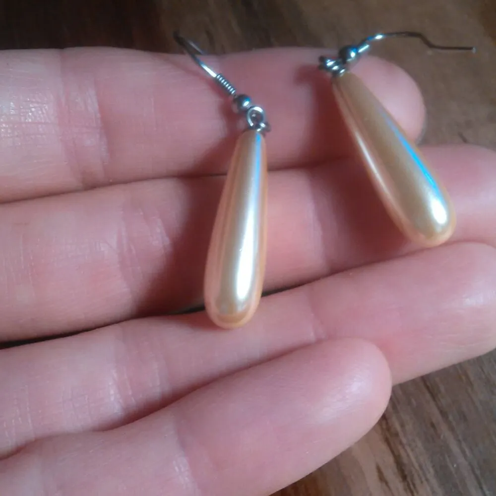 Golden Shell Pearl Stainless Steel Drop Earrings - Image 6