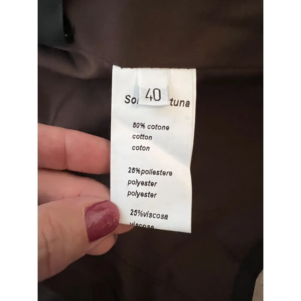 Vintage Sonia Fortuna Firenze Made in Italy Womens Brown Blazer With Gold Button Size 40 - Image 9