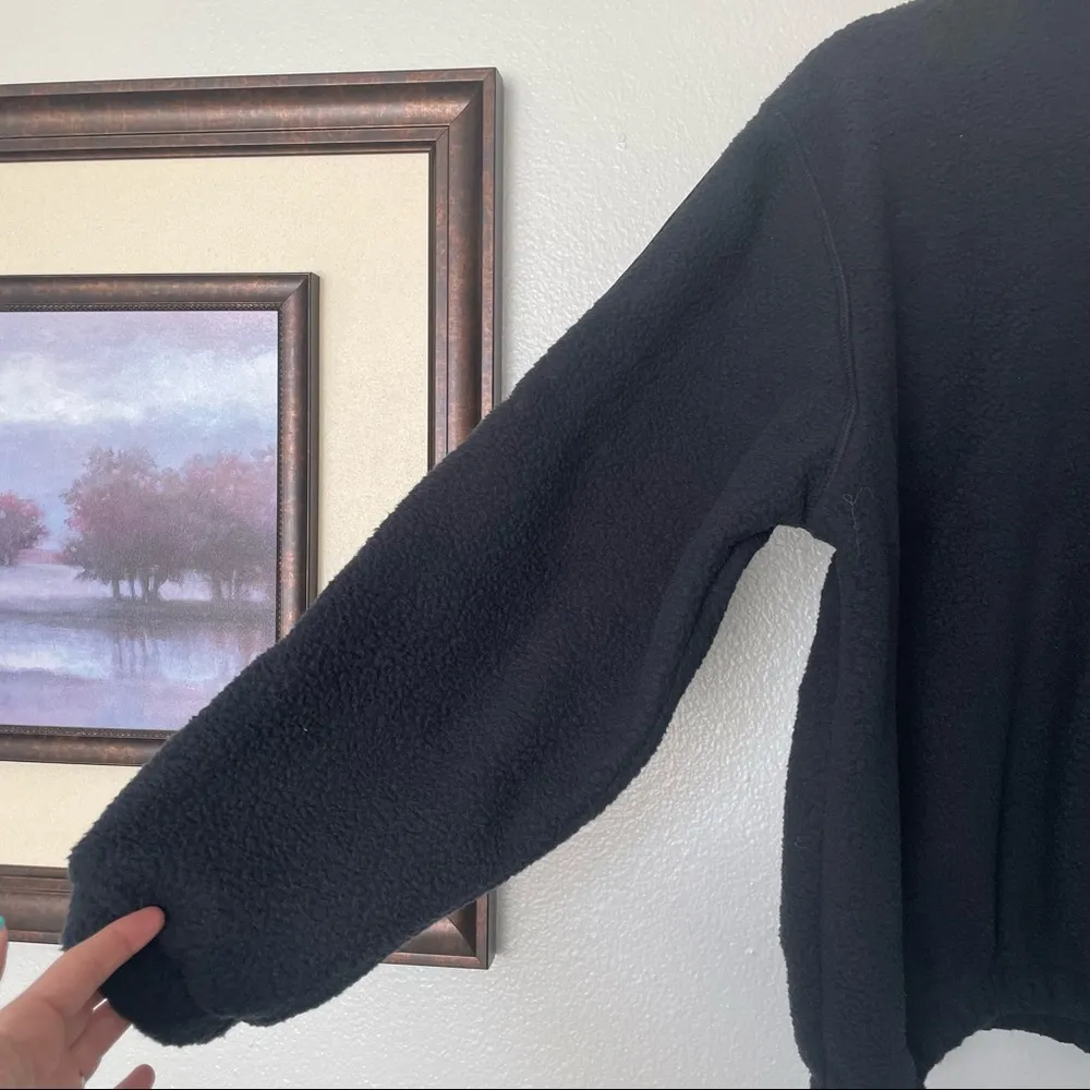 NWT Terez Oversized Black Fleece Plaid Metallic Multi Elastic Plaid Jacket Small - Image 9