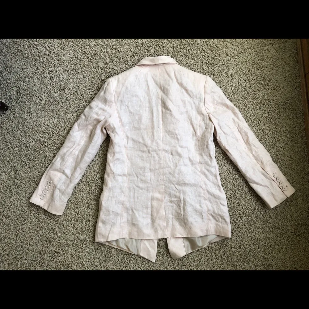 H&M Pale pink linen blazer Sz 6 - Image 4