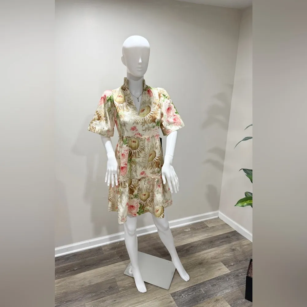 Tuckernuck Crawford Dress S Sun Faded Floral Mini Ruffle Cotton Dress NWT - Image 8