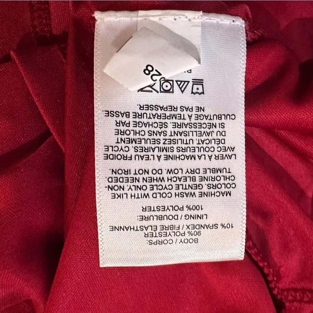 Express Red Velvet Ruffle Dress – Size Medium - Image 9