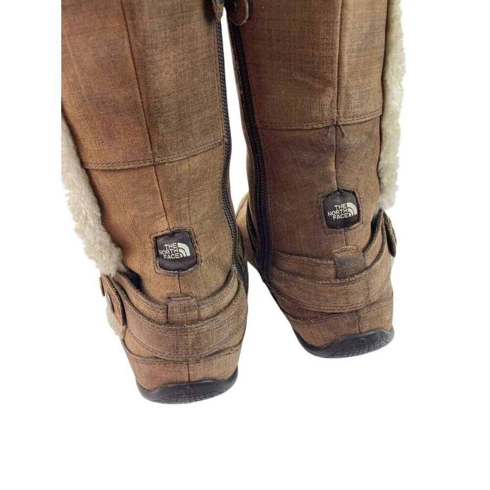The North Face Brianna Womens Tall Brown Boots Womens Size 6 Brown Faux Fur Zip - Image 6