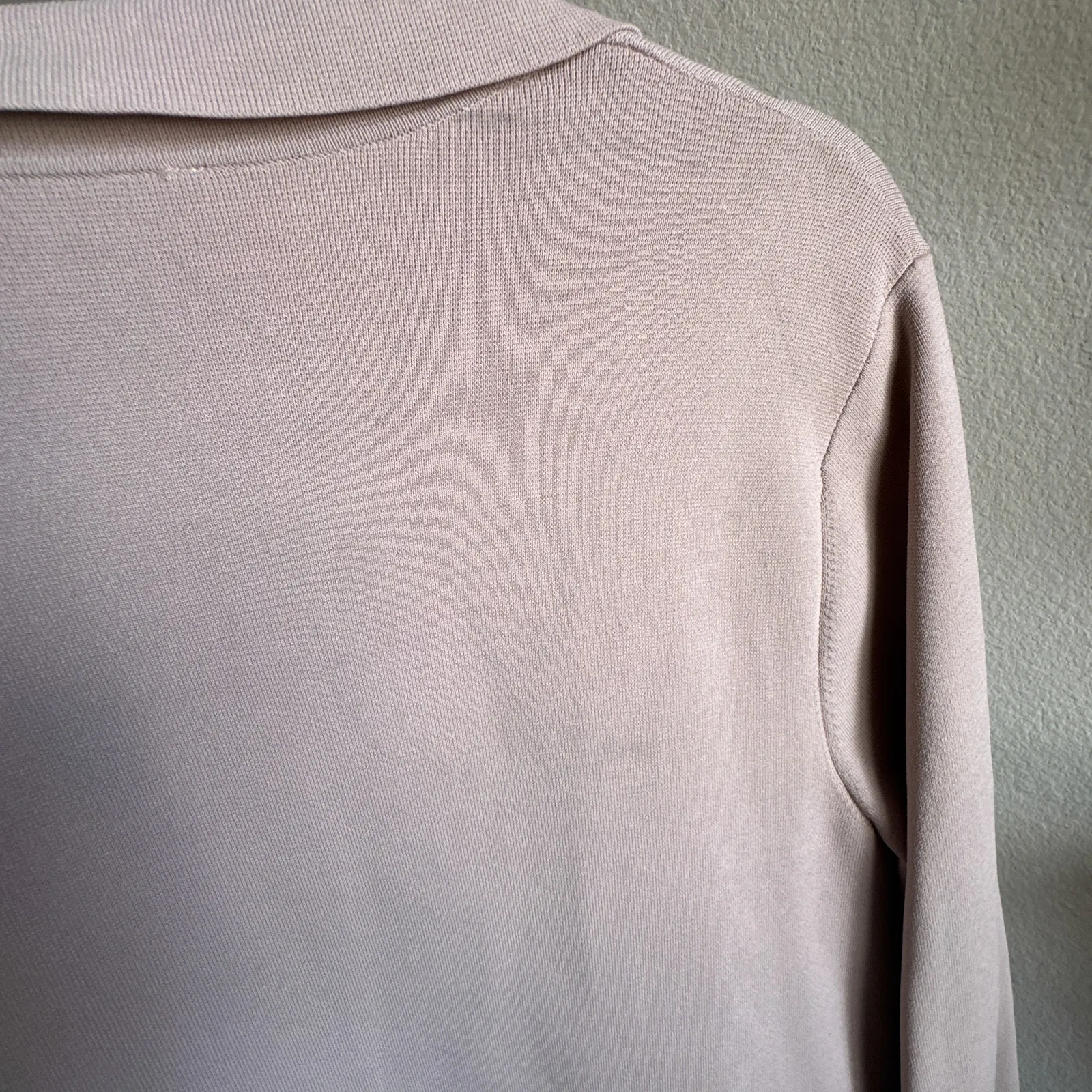 COS Long Structured Knit Jacket Beige Open Front Coatigan - Image 12