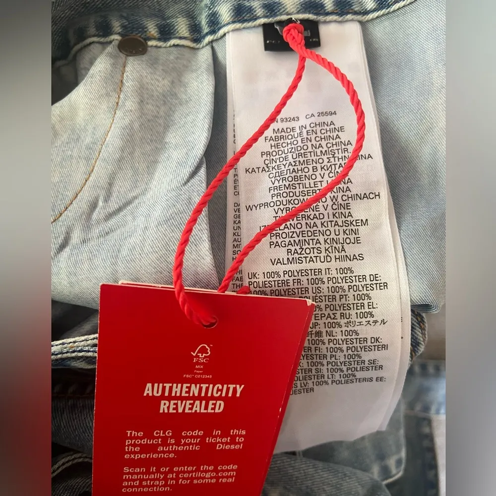 NWT Diesel O-Datura Wrap Around Denim Print Skirt - Image 4