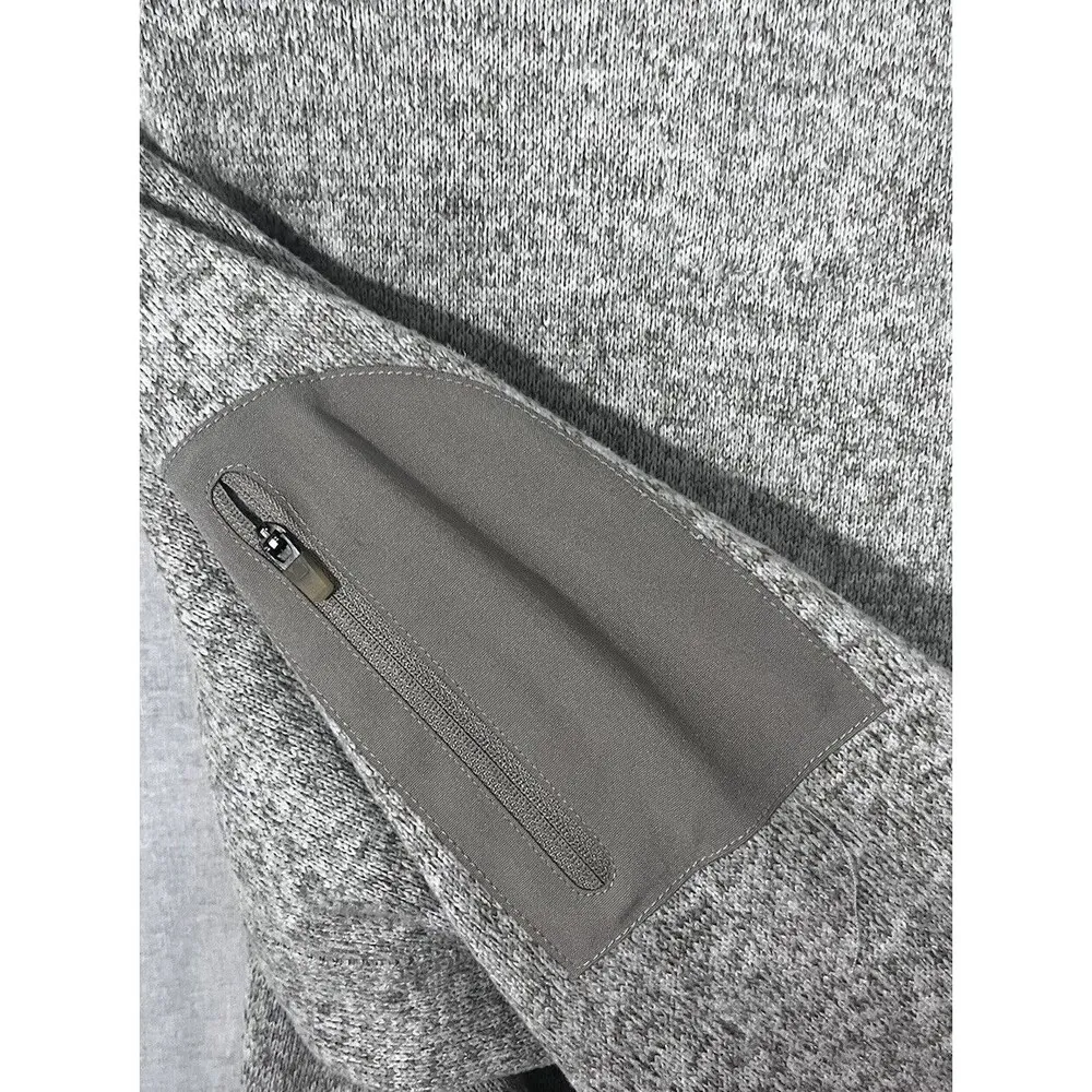 New York Giants Football Antigua Oatmeal Fortune Zip Pullover Pockets Sz Large - Image 4