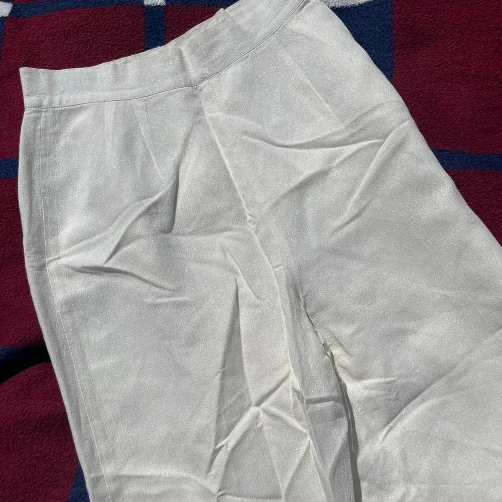 Sparkly cream high waisted dress pants Joseph Chen No size tag - Image 2