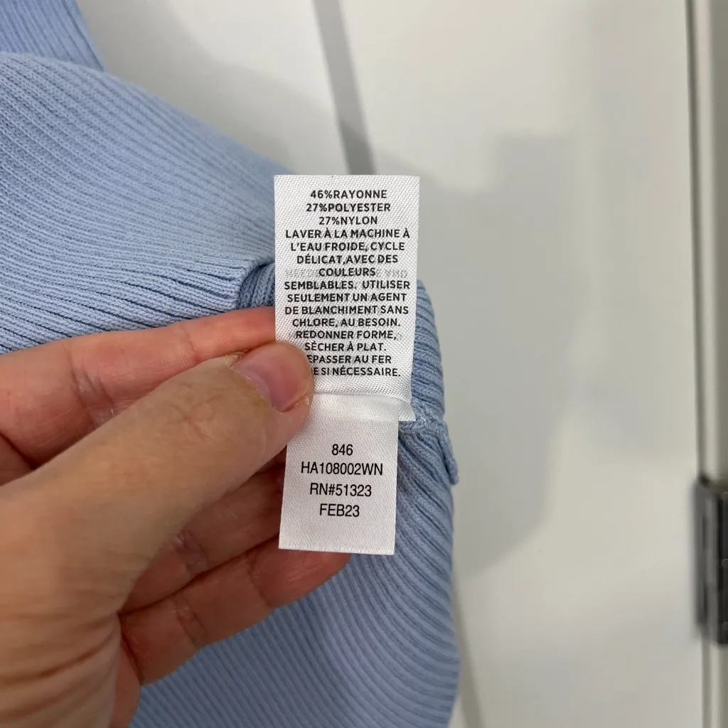 New Halogen 3X Blue Ribbed Knit Tank Top - Image 8