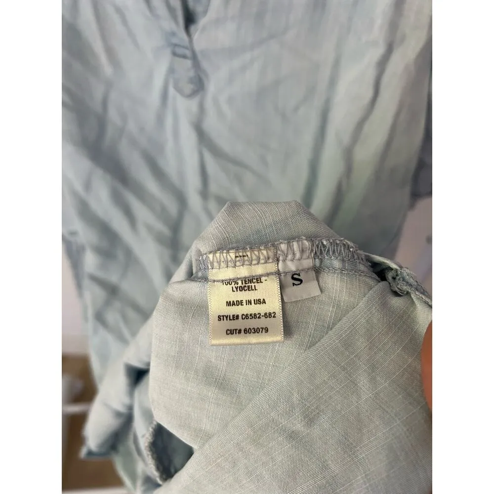 Cloth & Stone‎ White/Blue Striped T-shirt Dress Size Small - Image 3