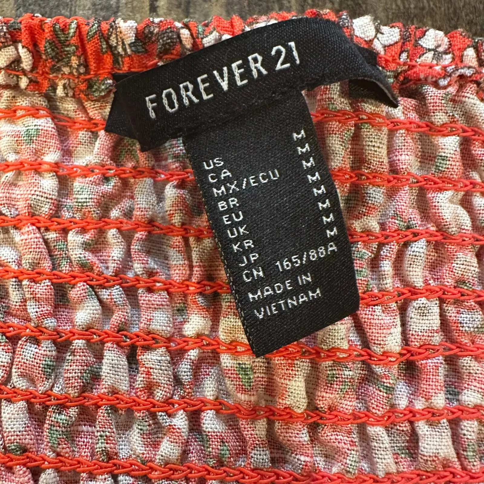 Forever 21 Red Floral Mini Dress sz M Floral Print Sun Dress - Image 10