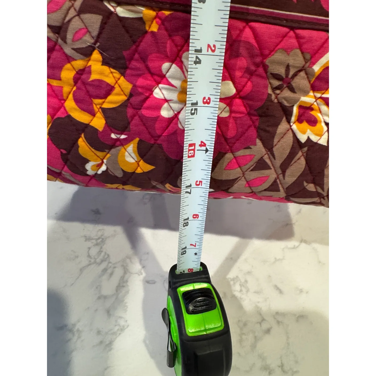 Vera Bradley Carnaby shoulder bag in a pink brown yellow floral pattern quilted - Image 13