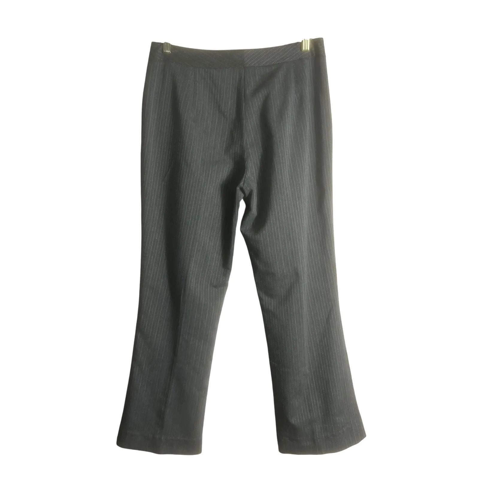 Etcetera‎ Women's Dress Pants Gray Pinstripe Size 8 Straight Leg Career Work - Image 3