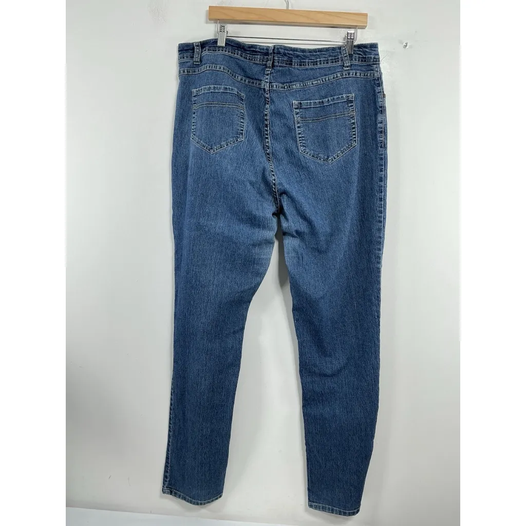 Womans Ashley Stewart Tall Skinny Blue Jeans Size 18T 0152/A-5 - Image 2