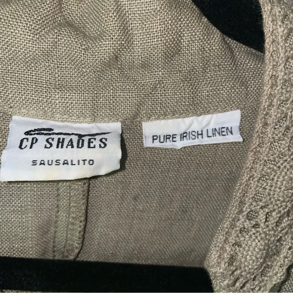 CP Shades Size M Sausalito Irish Linen Jacket Button Up Blazer Lagenlook - Image 6