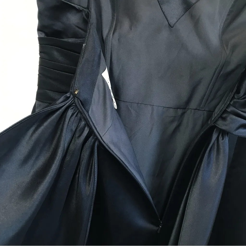 BILL LEVKOFF 1810 Navy Blue Long Evening Gown Bridesmaid Dress Formal Size 12 - Image 10