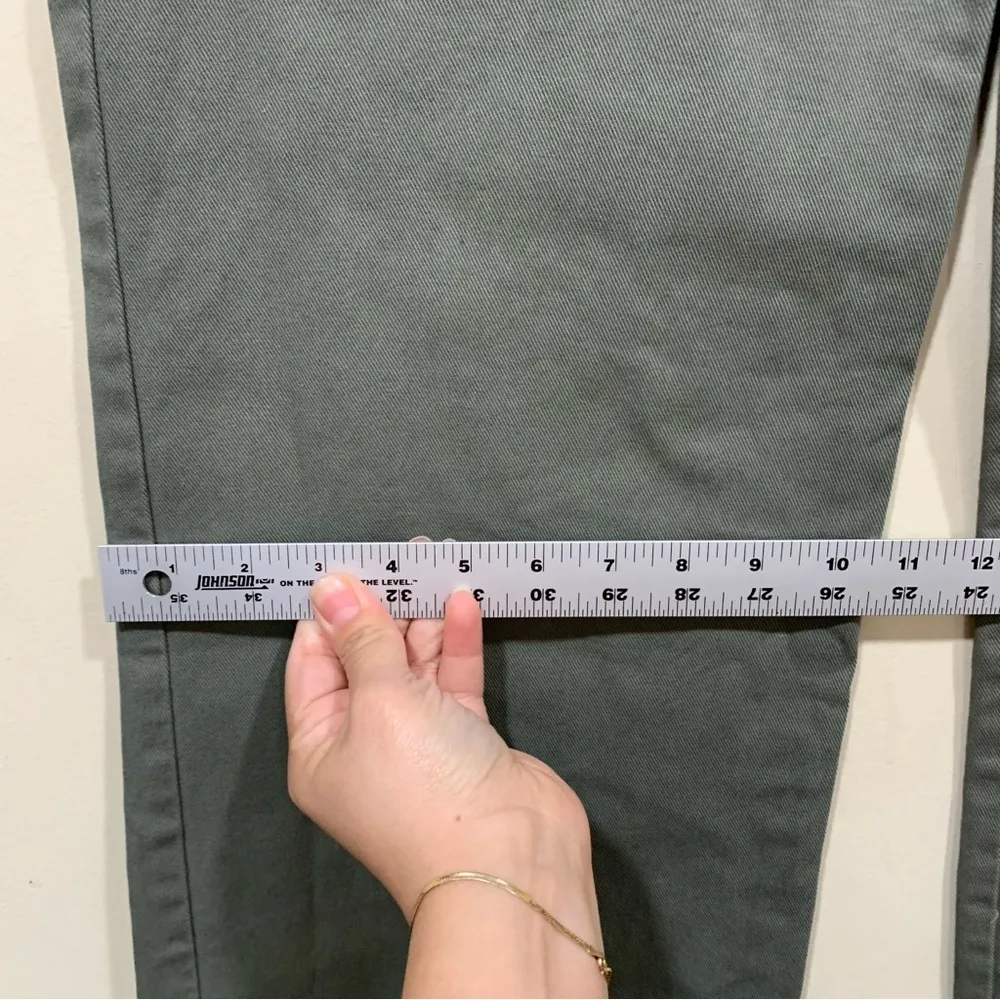 Nili Lotan Quentin Cargo Pants Admiral Green Cotton Twill Size 8 - Image 6