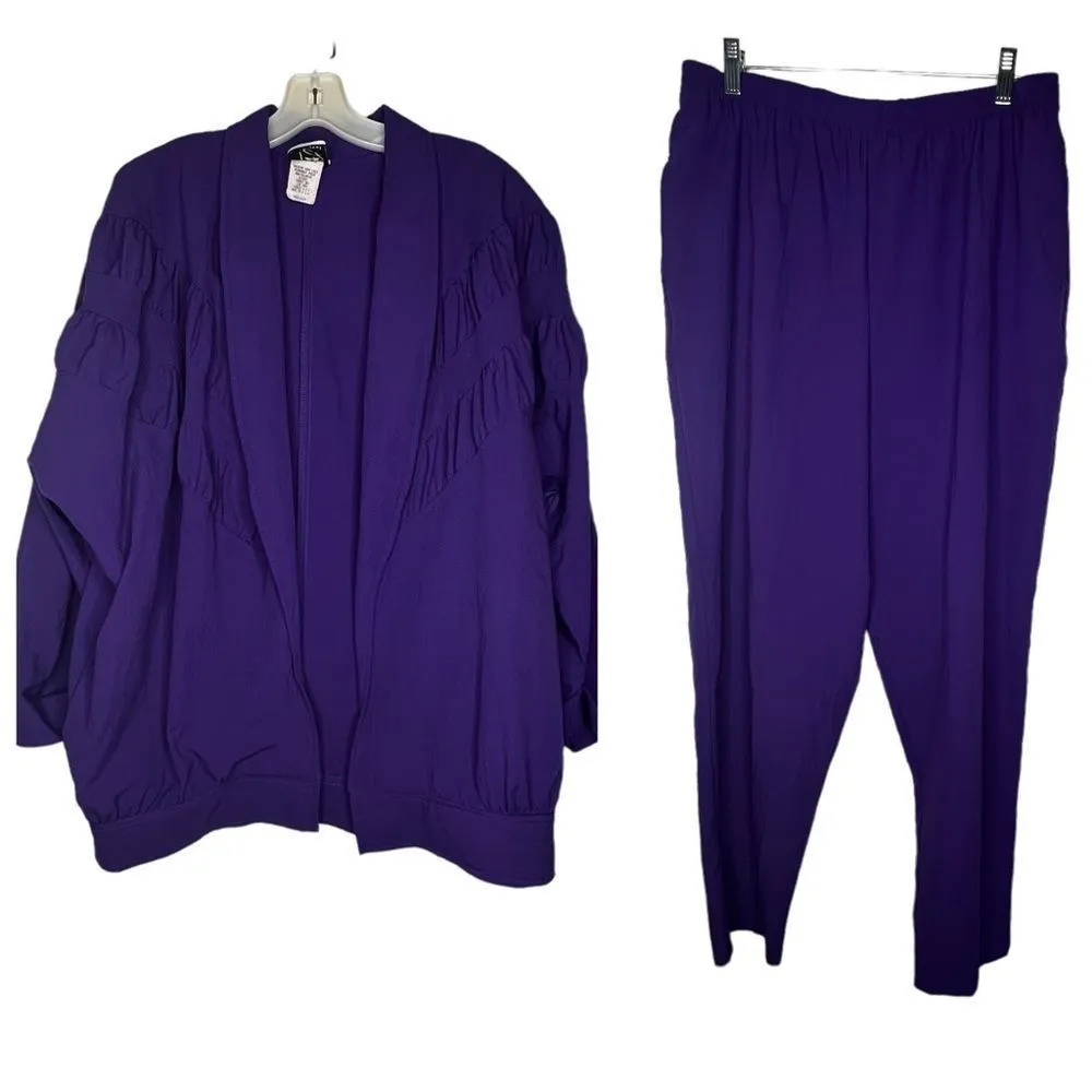Vintage Teddi‎ Sport Pantsuit Purple Size M - Image 2