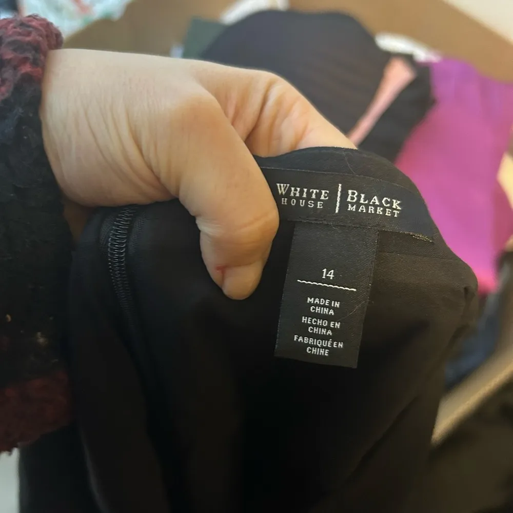 WHBM Classic Black V-Neck Sheath Dress - Image 3