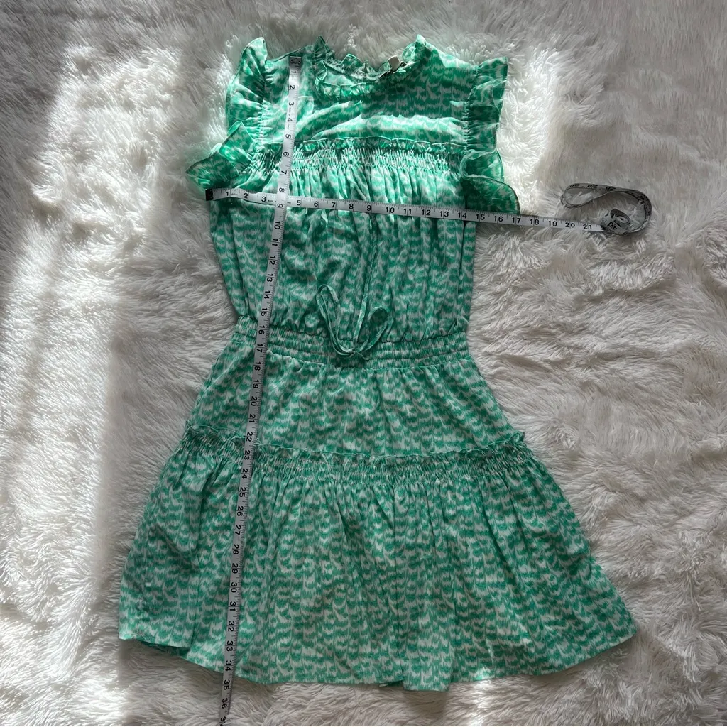 Pinch Green Ruffled Tiered Mini Dress Cold Shoulder - Image 8