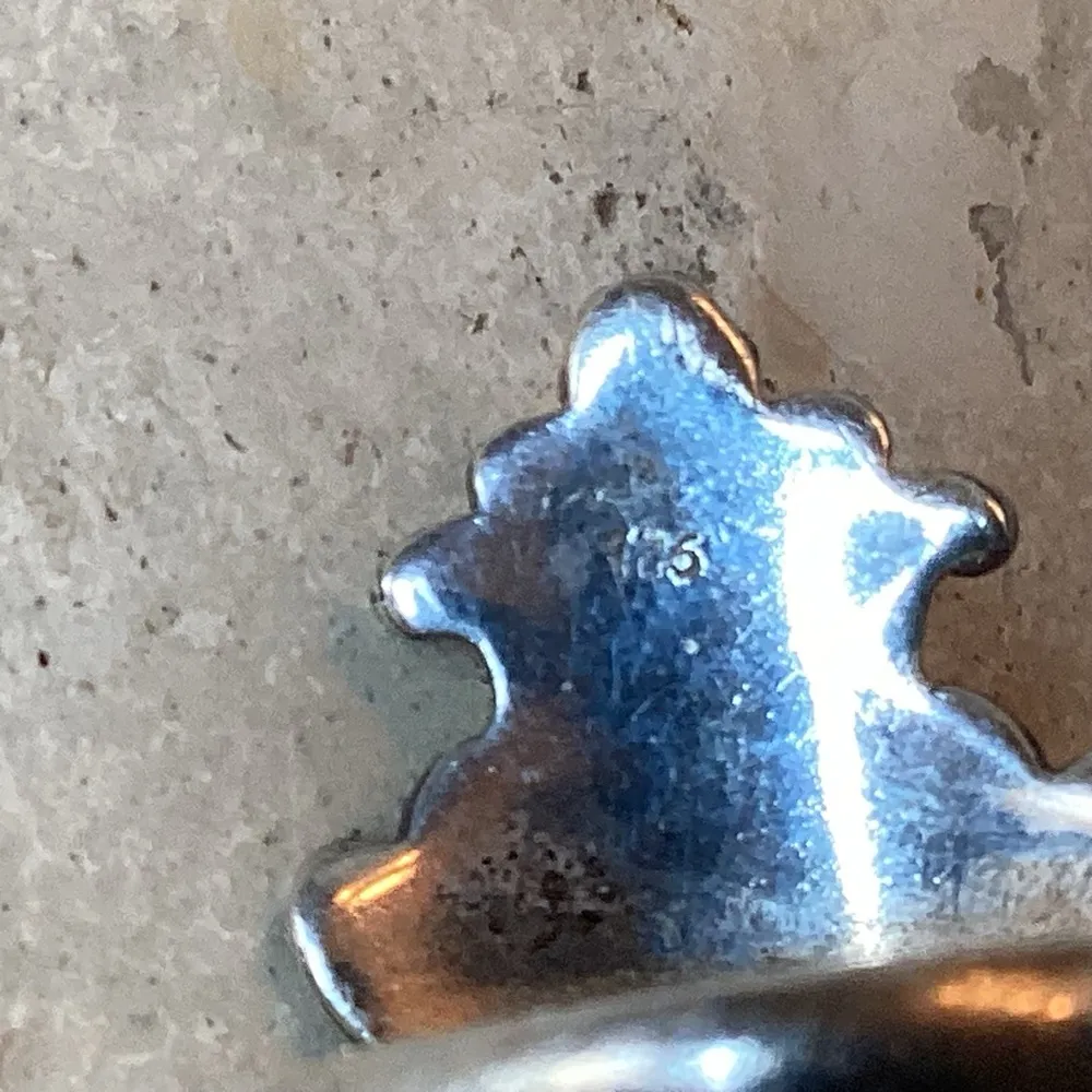 STERLING SILVER 925 BLUE LABRADORITE DETAILED RING SIZE 6 1/2 STATEMENT PIECE - Image 5