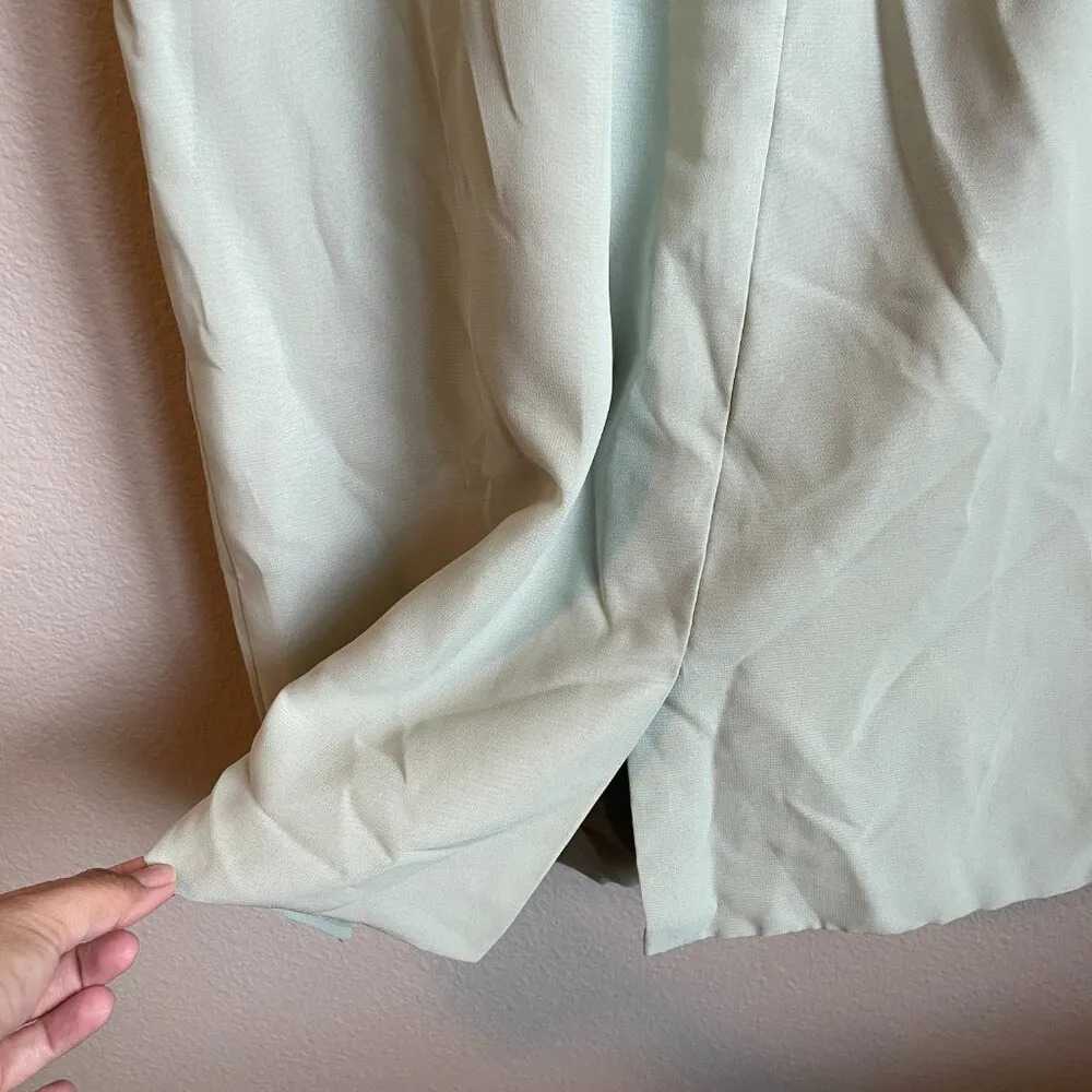 JJs House Dress Sage Size 14 V-Neck Knee-Length Chiffon Mother of Bride Wedding - Image 16