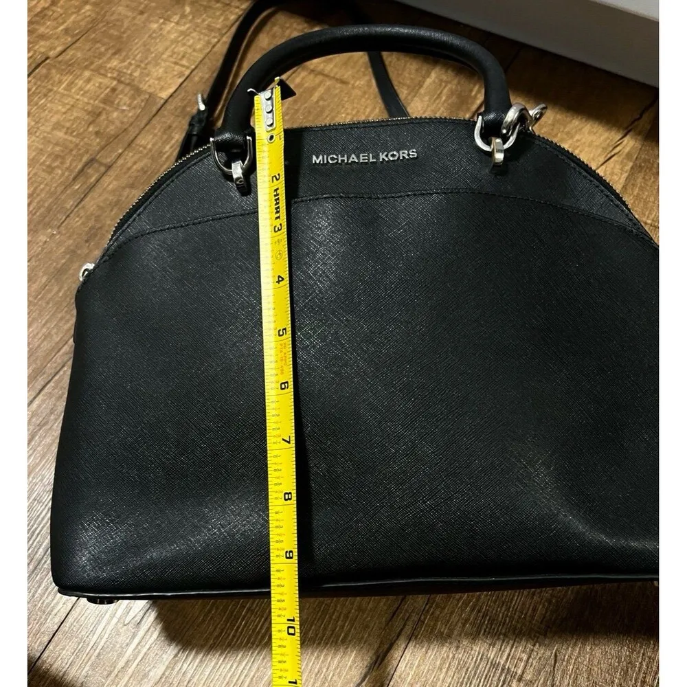 Black Michael Kors Emma bag with strap - Image 2