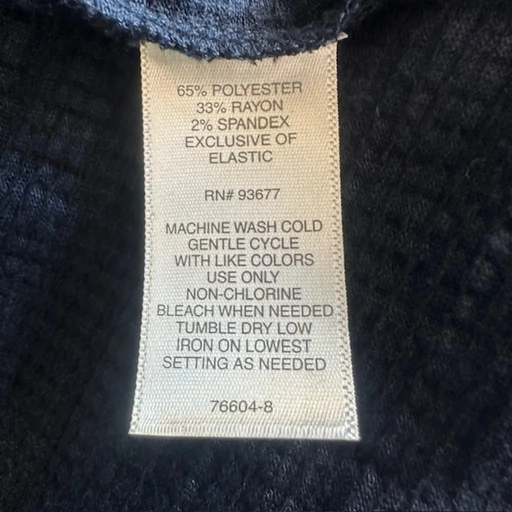 NWT! Liz‎ Claiborne Short Sleeve Midi A-Line Dress Signature Navy Size Small - Image 15