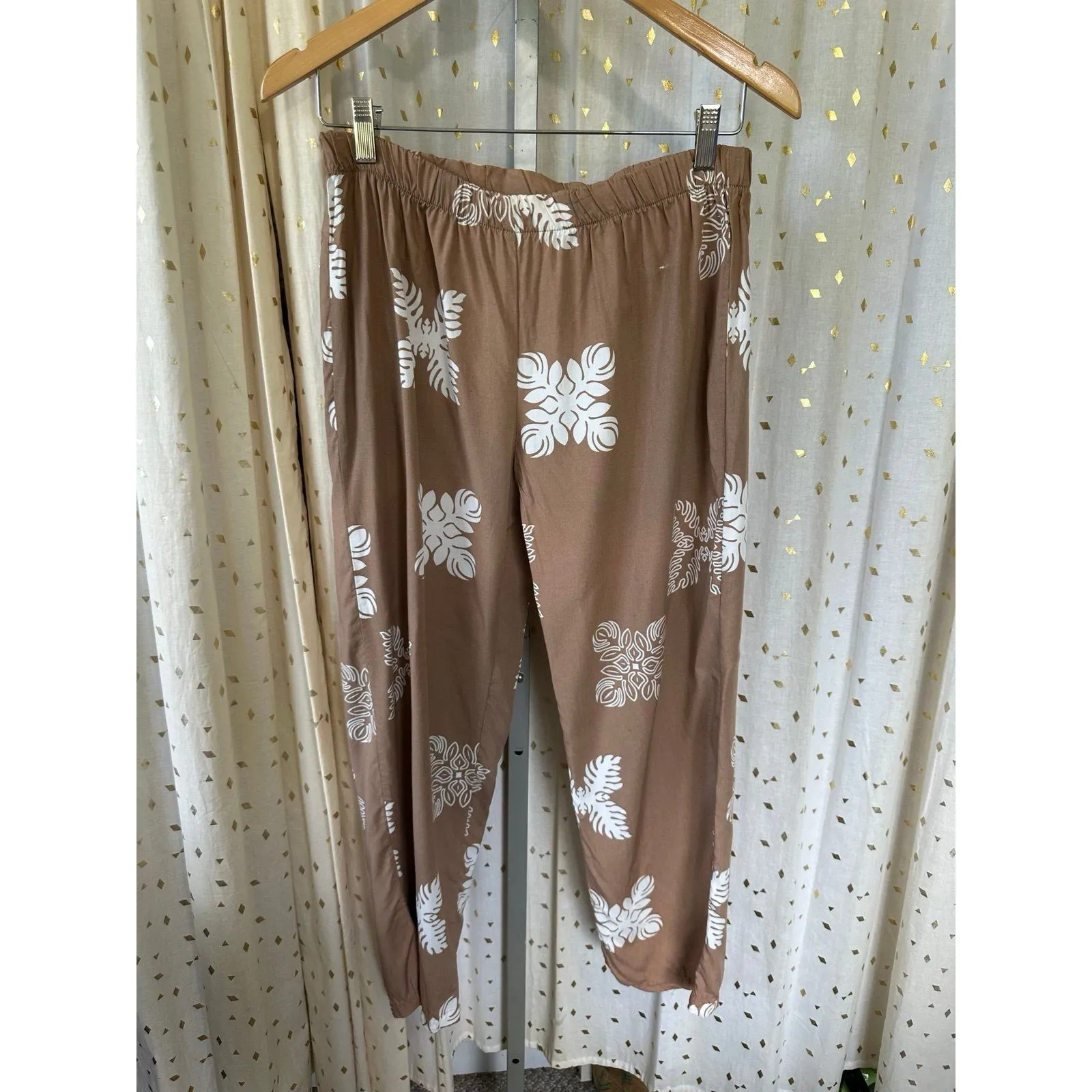 Hot Little Gurlz Women's Tunic Tank Top S Matching Elastic Waist Pull On Pants M Brown Size M - Image 6