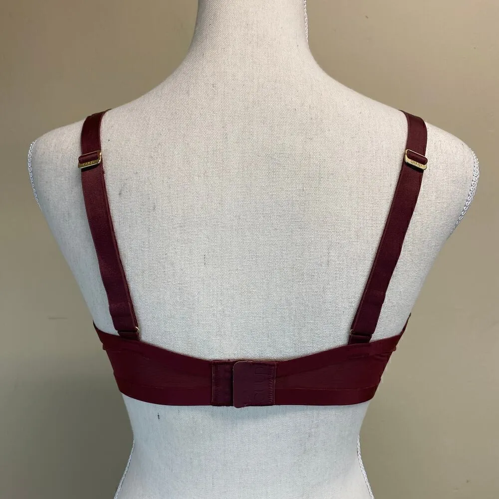 Cuup The Demi Spacer Underwire Bra Dark Red Size 34F - Image 2