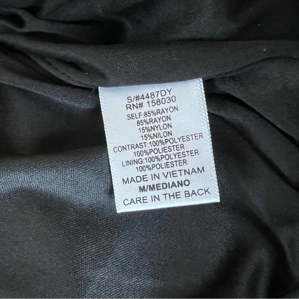 Love Tree Black Crochet Tie Back Dress In Black Size Medium - Image 11