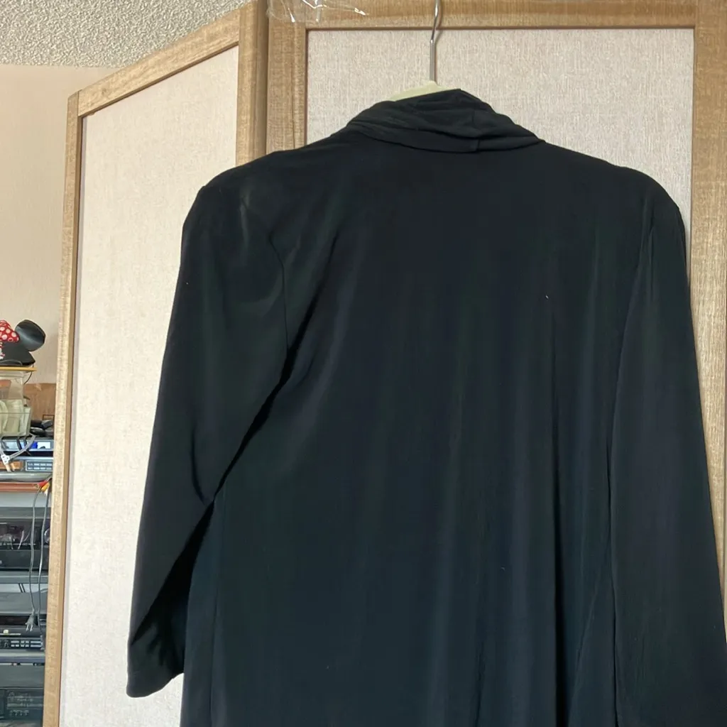 Jaclyn smith Black Waterfall Cardigan small - Image 9