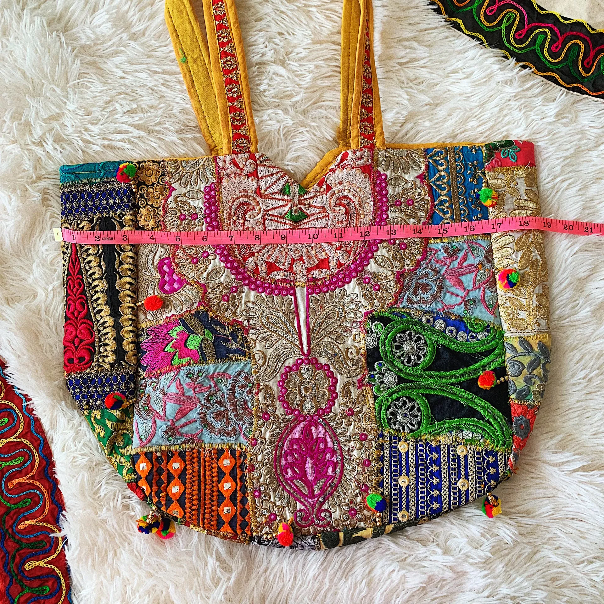 Rare Jaipuri Hand Stitched Boho Tote - Image 7
