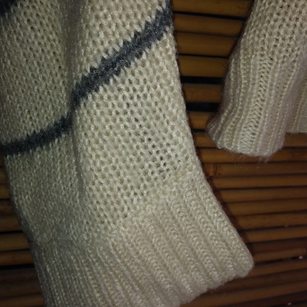 UNIO XL Striped Cardigan Creme Gray Plus Size 16 - Image 6