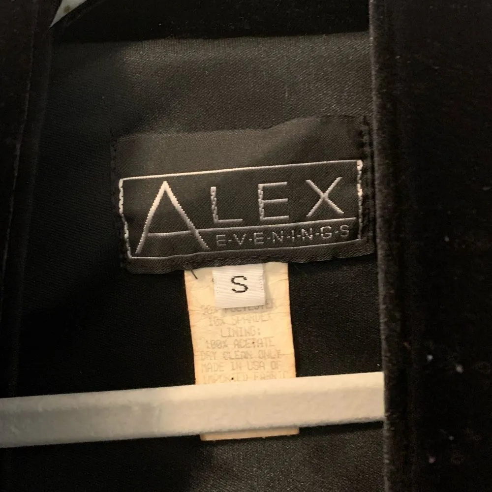 Alex Evenings Vintage Velvet Formal Jacket Size S Oversized Lightweight - Image 2