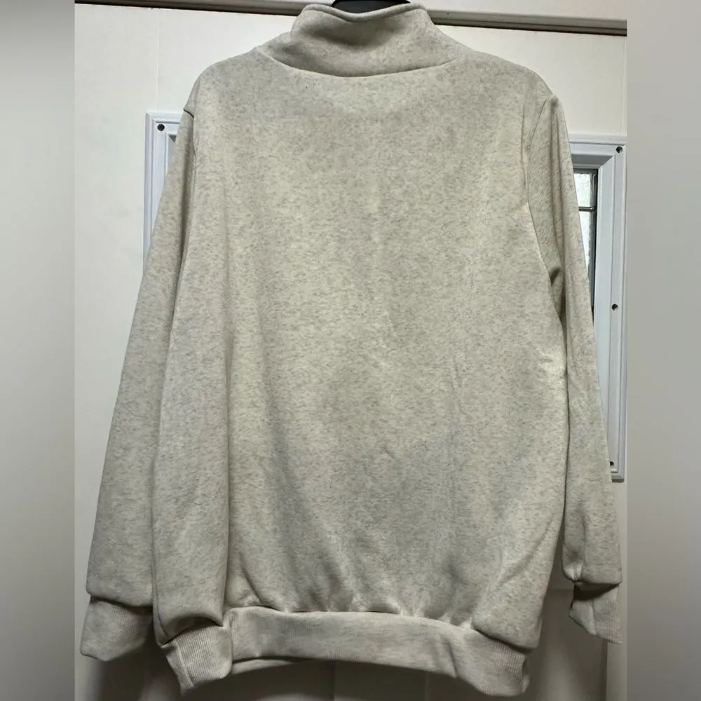 Woman’s SHEIN Quarter-Zip Sweatshirt Light Gray (733) - Image 4