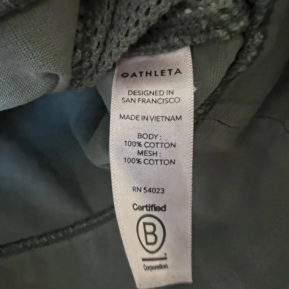 Athleta Olive Green Cruise Mesh Pullover Sweatshirt Size S - Image 4