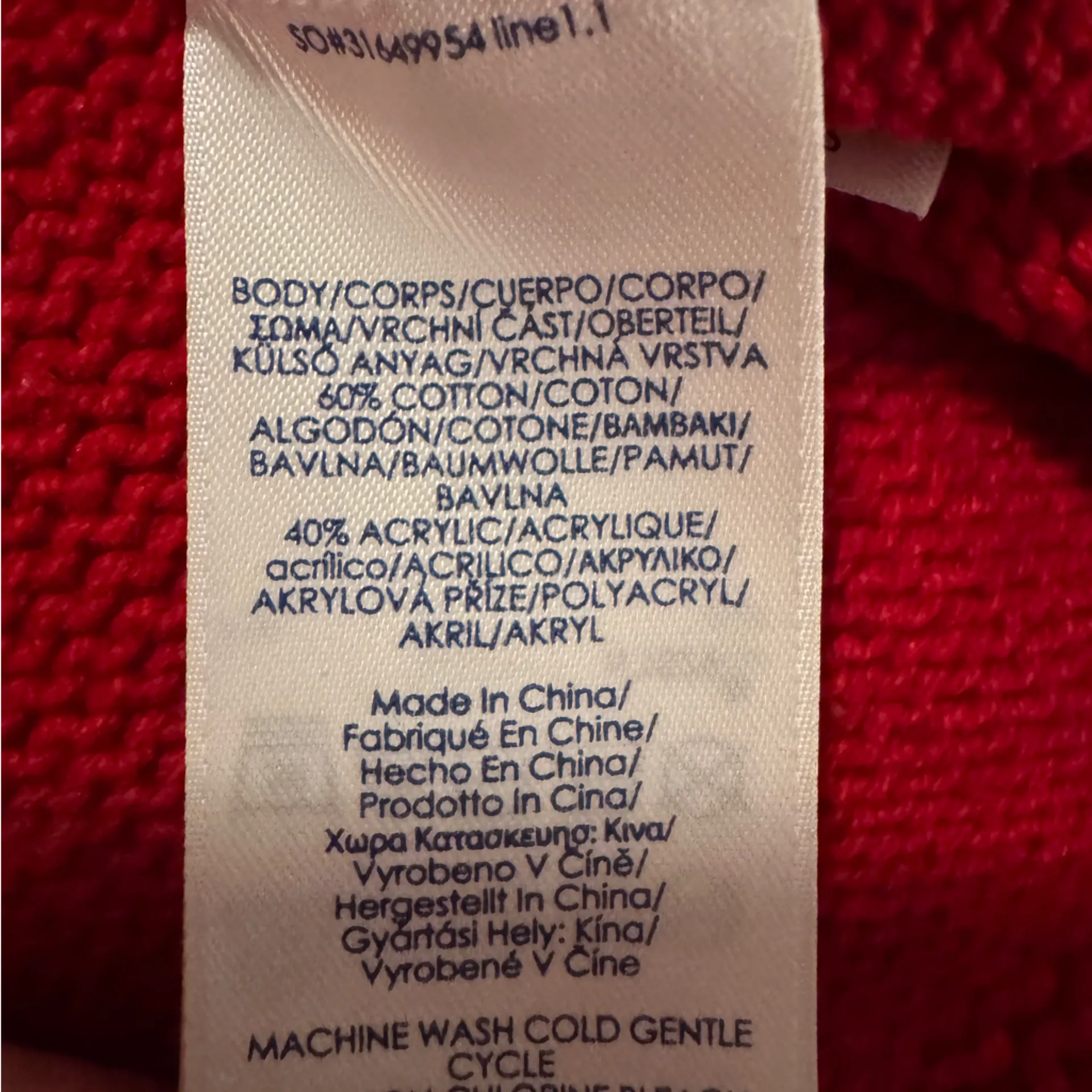 Chaps Red Cable Knit Women's Sweater - Image 4