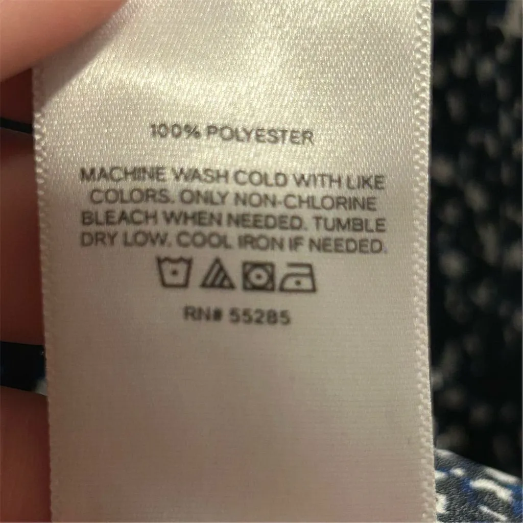 Express Women's Long Sleeve Geometric Blouse Multicolor Size S - Image 7