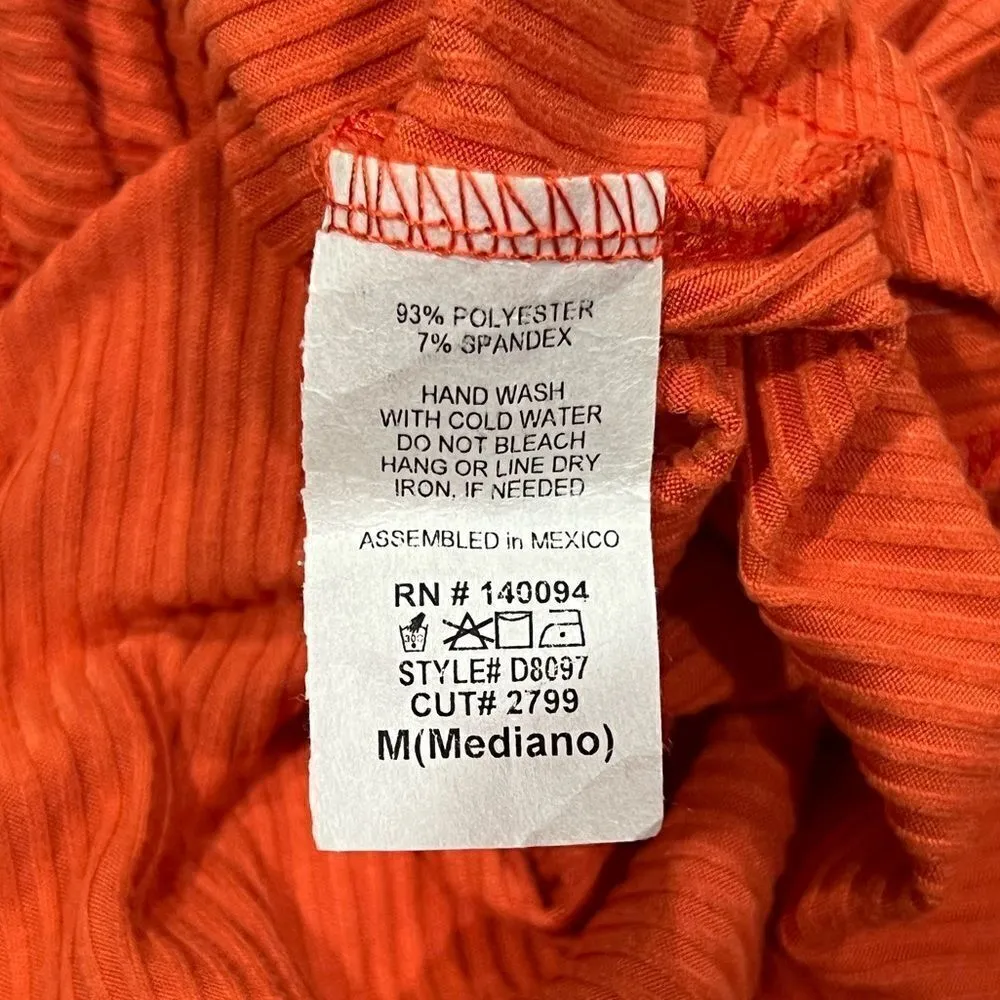 See You Monday Orange Wrap Dress Women’s Medium - Image 3